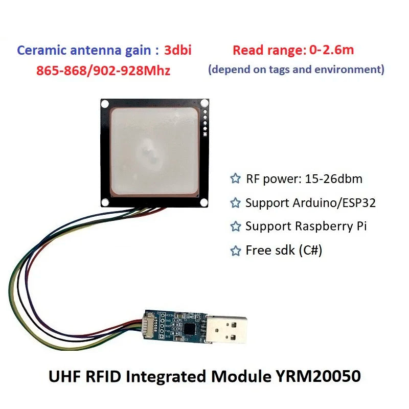 R300 RFID UHF Reader Module for ESP32 Raspberry Pi Arduino | UHF Access Control TTL UART | Free SDK Included