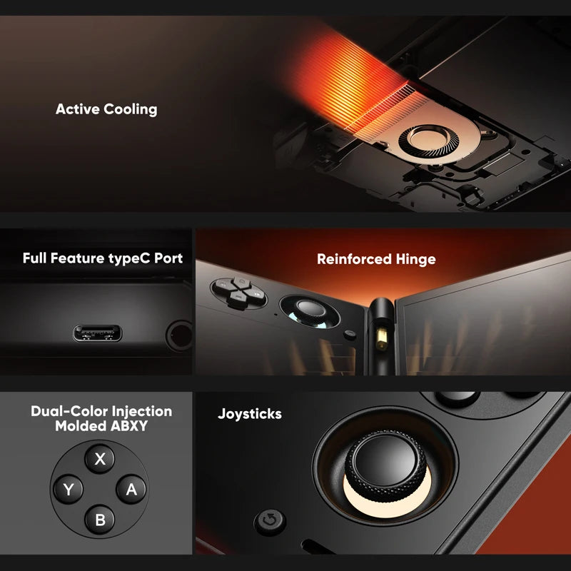 AYN Thor Android Handheld Dual Screen Clamshell 6'' AMOLED Screen 1080p Gaming Entertainment Device