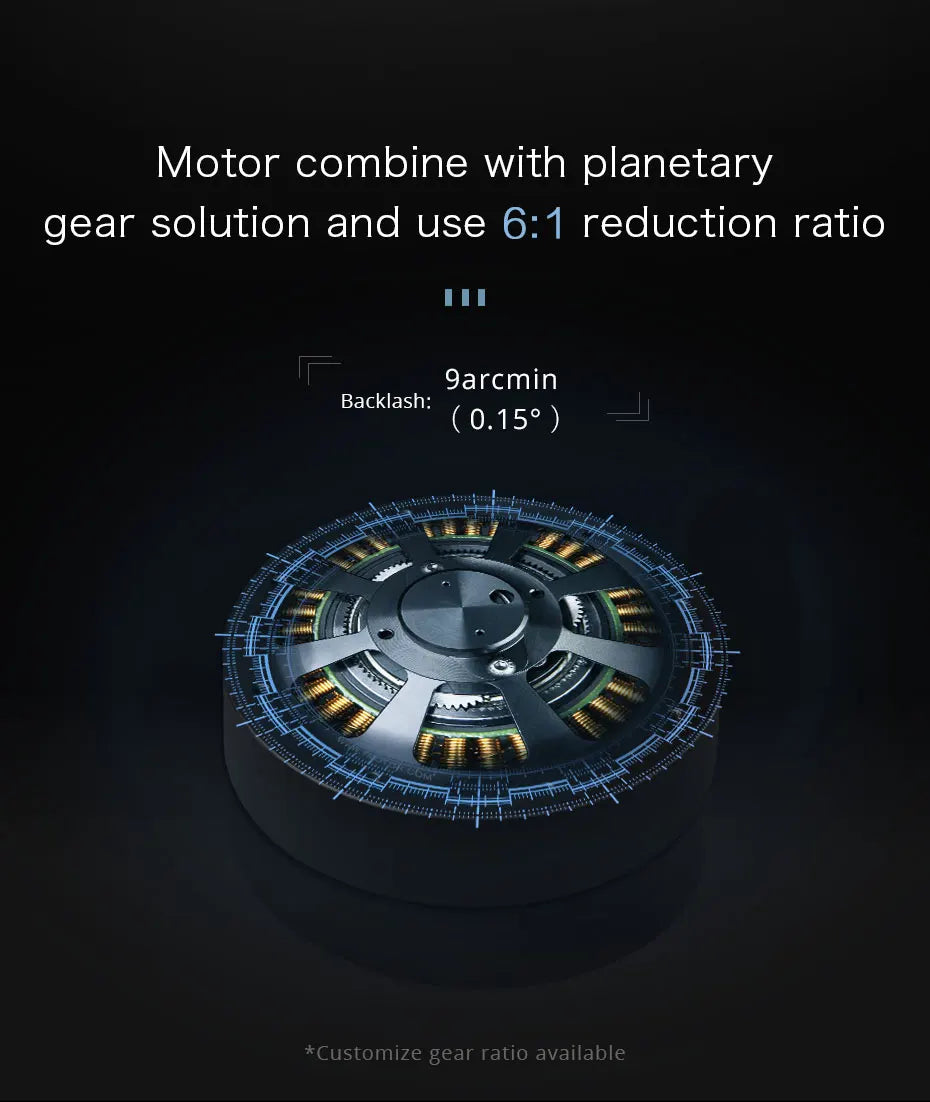 CubeMars AK80-6 KV100 Robot Brushless Motor For Exoskeleton Quadruped Robot Dynamics Robotic Dynamic Module with Driver Encoder