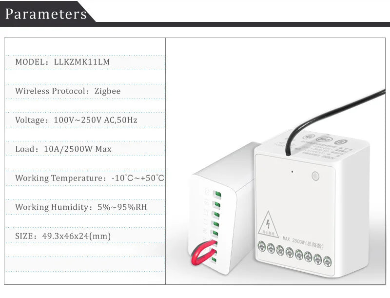 Aqara Two-way Control Module Wireless Relay Switch Controller 2 Channels Work For Mi Jia Mi Homeapp Home Kit Smart Timer