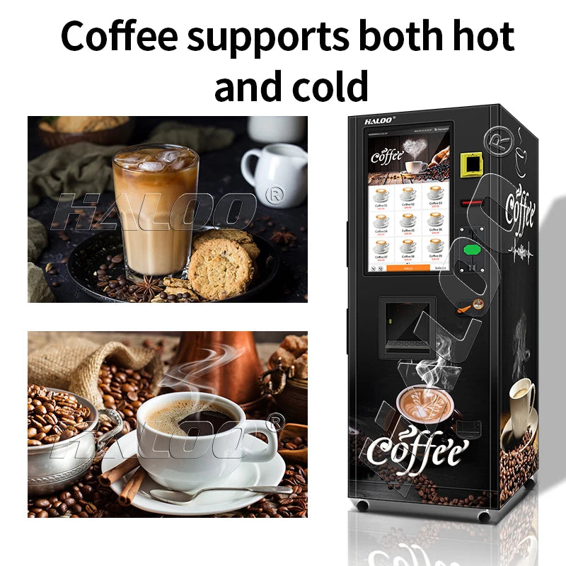 Customized Commercial Coffee Vending Equipment Fully Automatic Coffee Machine Perfect For Office Break Rooms