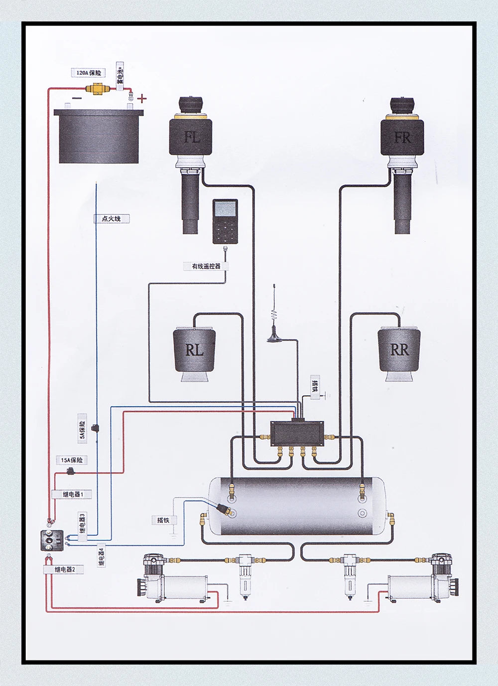 Air Suspension Control System 5-segment memory Top Grade Professional Electronic Pneumatic Controller Support Mobile App Control
