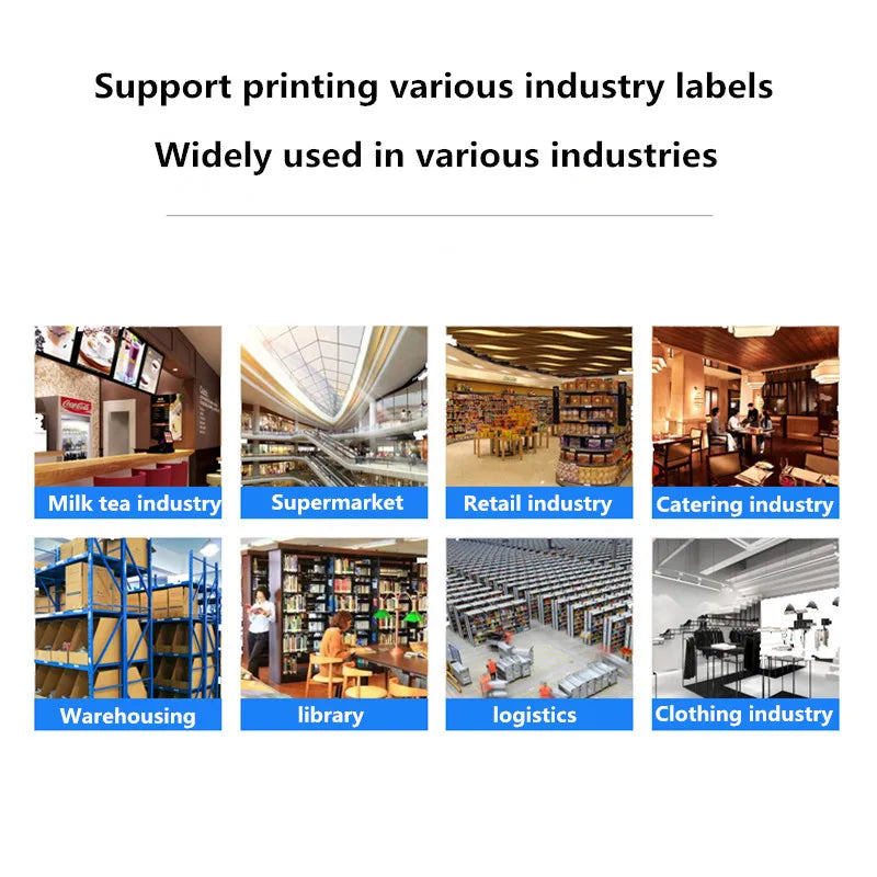Thermal Barcode Label printers ePacket mini printer USB Bluetooth Printer Print width:40-110mm Electronic Surface Single