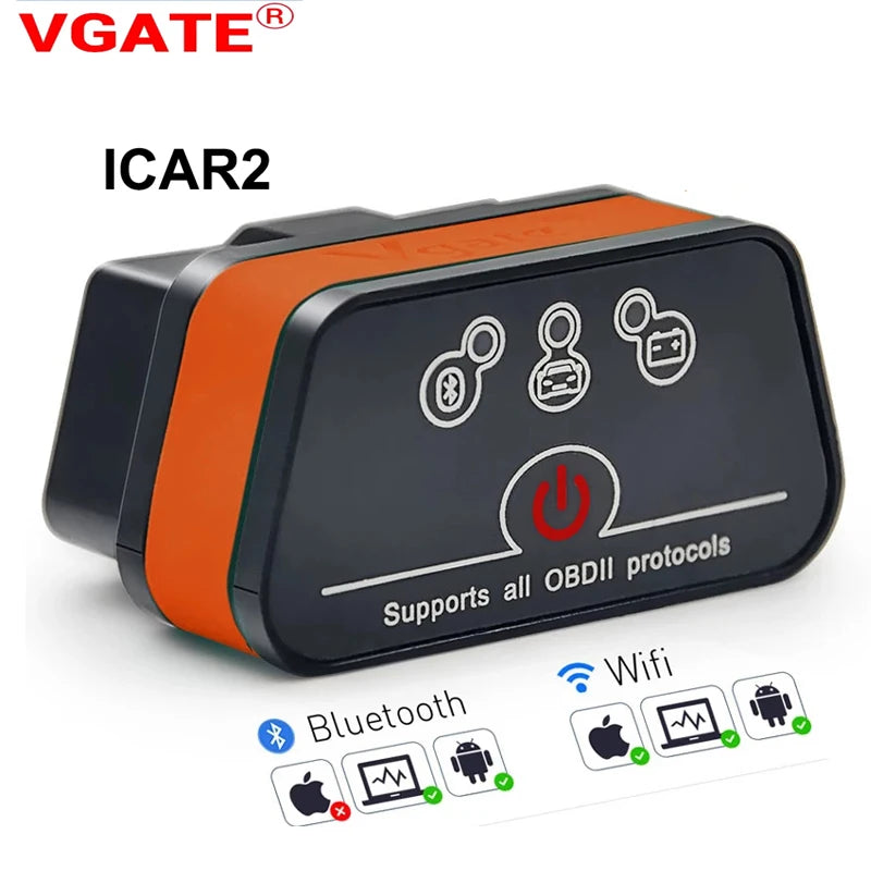 2026 Icar2 Vgate V2.1 OBD2 Scanner Bluetooth Wifi Automotive Diagnostic Scanner Tool OBD II Code Reader for Android/PC/IOS