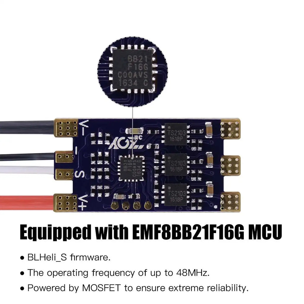AGFRC XR-13A Brushless 13A ESC DSHOT600 BLHeli_S 2-4S Lipos Electronic Speed Controller for FPV QAV Drone Multirotor Quadcopter