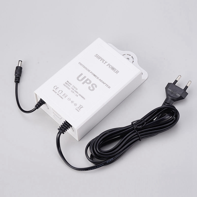 12V-2A Uninterruptible Power Supply for WiFi, Router, Modem, Security Camera Mini UPS Battery Backup Protector EU Plug