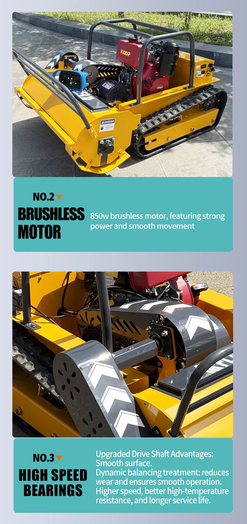 Customized CE EPA Certified Remote Control Grass Cutting Crushing Robot Flail Lawn Mower Self-Propelled for Orchard Farm Lawn