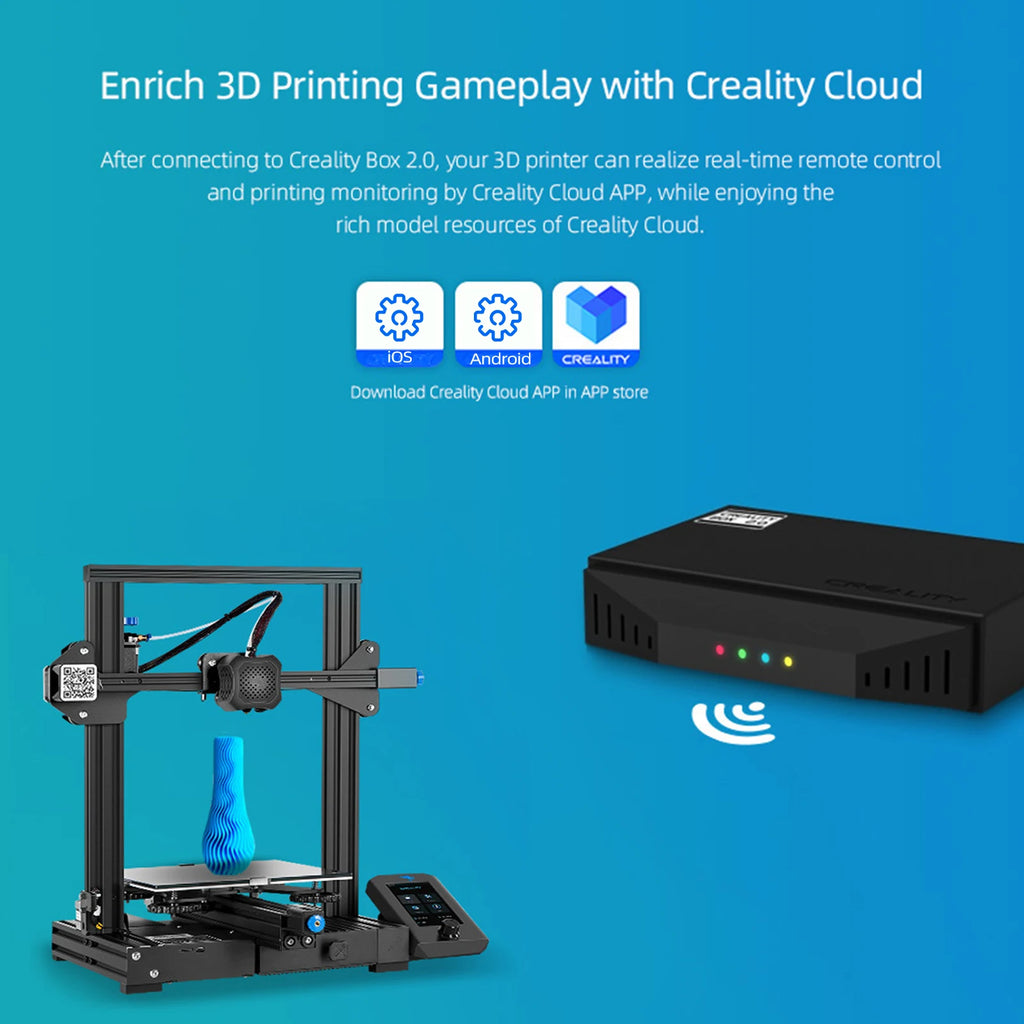 Creality WiFi Box 2.0 for 3D Printer BT Configuration Network Cloud Slice Print/Real-Time Monitor/Remote Control Timelapse Shoot