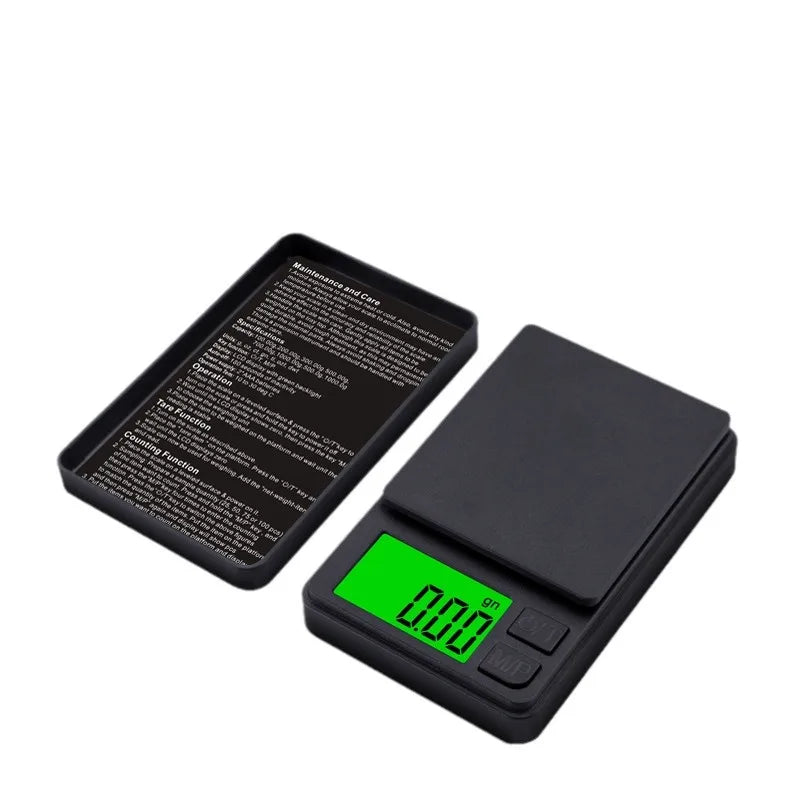 Precision Pocket Scale 1000g 0.1g - Digital Gram, Food, Jewelry, Ounces/Grains Scale with Backlit LCD - Mini Scale for Travel