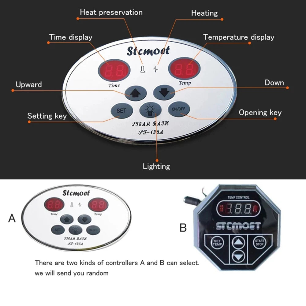 15KW 18kw 220v 380V Steam Generator Household Steam Bath Sauna Dry Stream Furnace Wet Steam Steamer Digital Controller