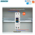Smart WiFi Power Meter 63A Circuit Breaker Switch Overcurrent Overload Protect APP Monitor Power Consumption Remote Control