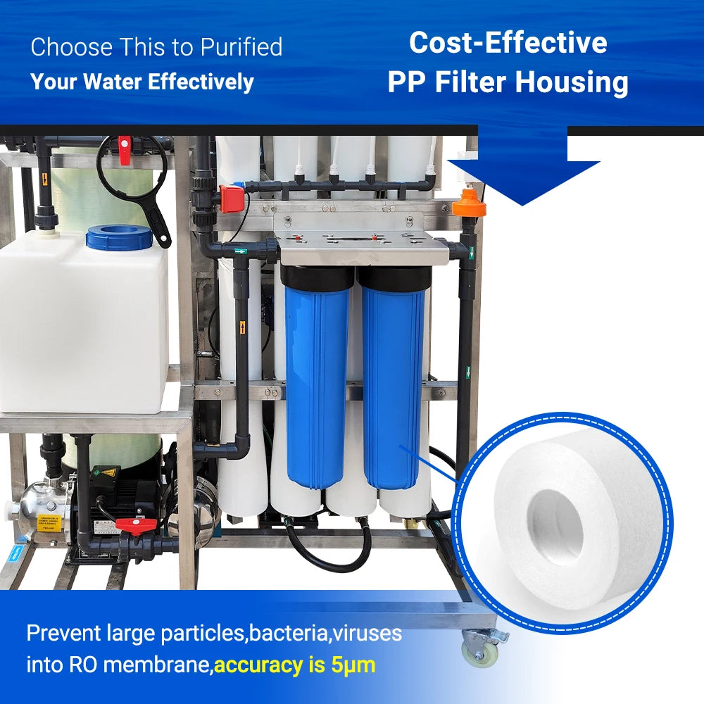 500lphro Seawater Reverse Osmosis Desalination Water Treatment Plant System for Drinking Water