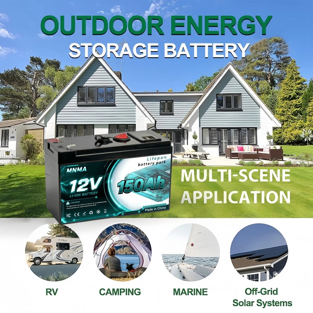 Household Energy Storage Power Supply 12.8V 150Ah LiFePO4 Battery for Household Children's Toy Cars Solar Energy Storage