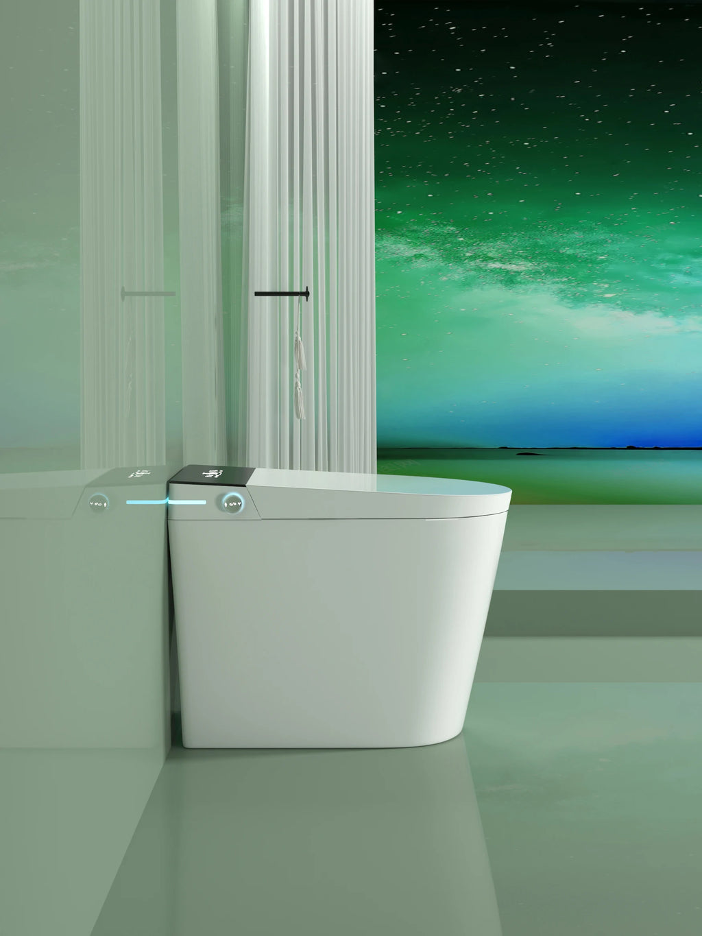 Smart Toilet Automatic Bathroom Floor Mounted Intelligent Smart Electric Toilets Bowl Auto Flush Foot Sensor Smart Toilet