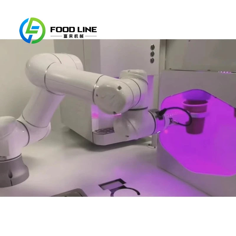 Customized Intelligent Cobot Gripper Coffee Bar Machine Automatic Latte Art Coffee Maker for Commercial Catering Shop Use