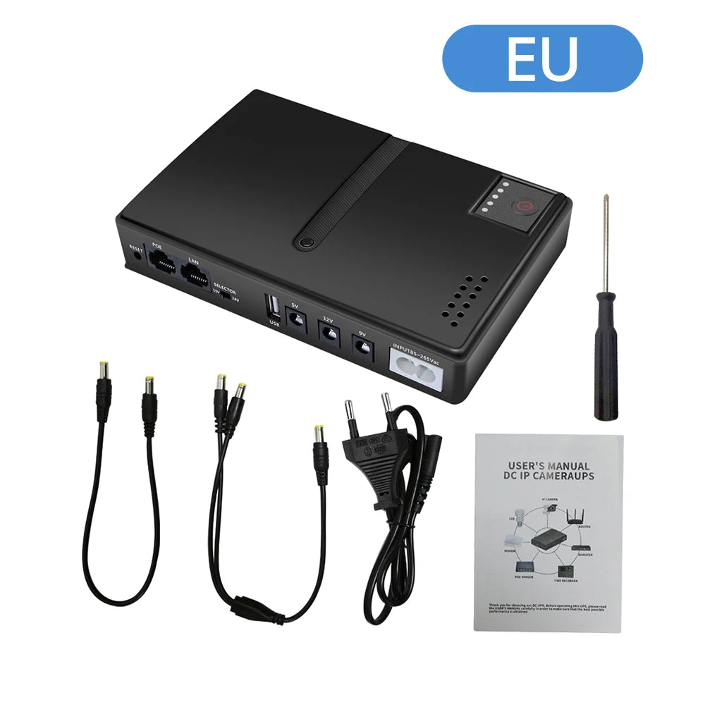 1018L Uninterruptible Power Supply DC UPS Battery Backup 5V 9V 12V 15V 24V UPS Power Supply Router Optical Modem Without Battery