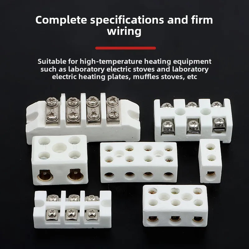 Ceramic terminal high temperature resistant terminal wire butt three-in three-out electric furnace heat-resistant connector