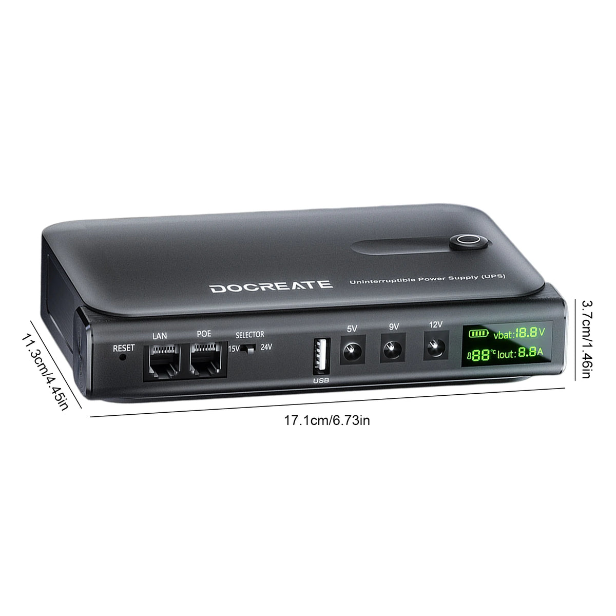 UPS Uninterruptible Power Without Battery UPS Backup Battery Power Supply Supports 5V/9V/12V for Router/Modem/ Camera