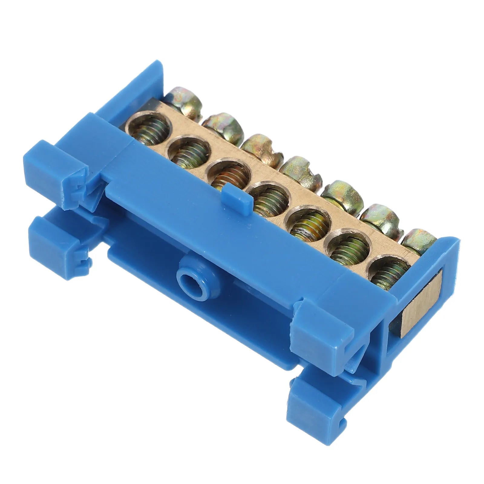 Terminal Block Terminal Bus Bar 7 Positions Screw Grounding Strip Block Din Rail Type Bottom Seat Electrical Terminal Strip