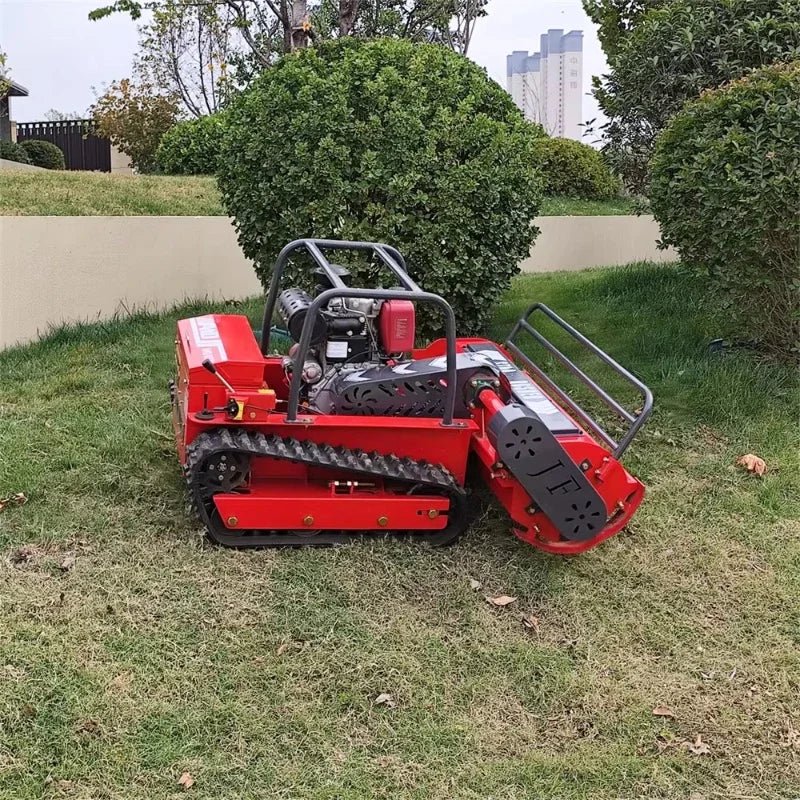 Customized Remote Controlled Robot Lawn Mower with Zero Rotation Track High Efficiency Lawn Mower CE EPA Certification
