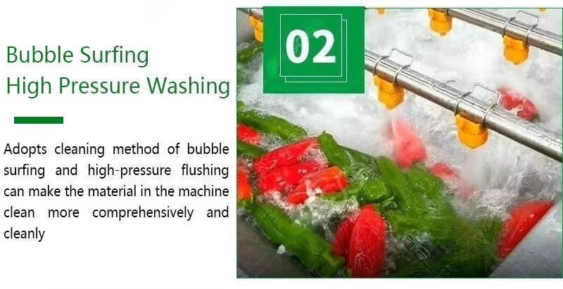 Customized Ozone Air Bubble Washing Machine Commercial Fruit Vegetable Cleaner High Efficiency Pesticide Removal Large Capacity