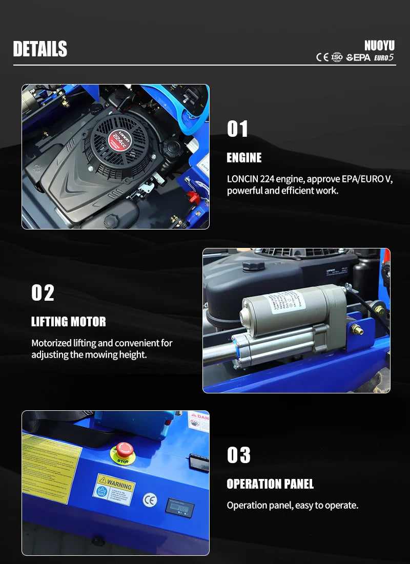 Customized Remote Control Lawn Mower Intelligent Mowing Robot Self-propelled High Horsepower All Terrain