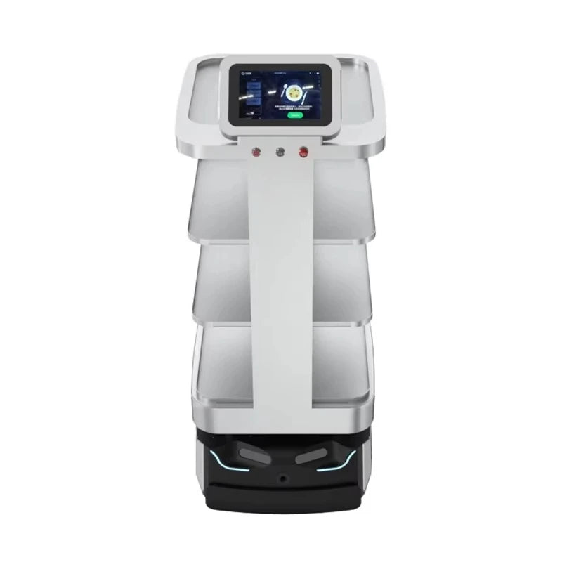 Commercial Autonomous Food Delivery Robot - Customized WiFi Intelligent Guiding Food Service Robot for Restaurant & Hotel