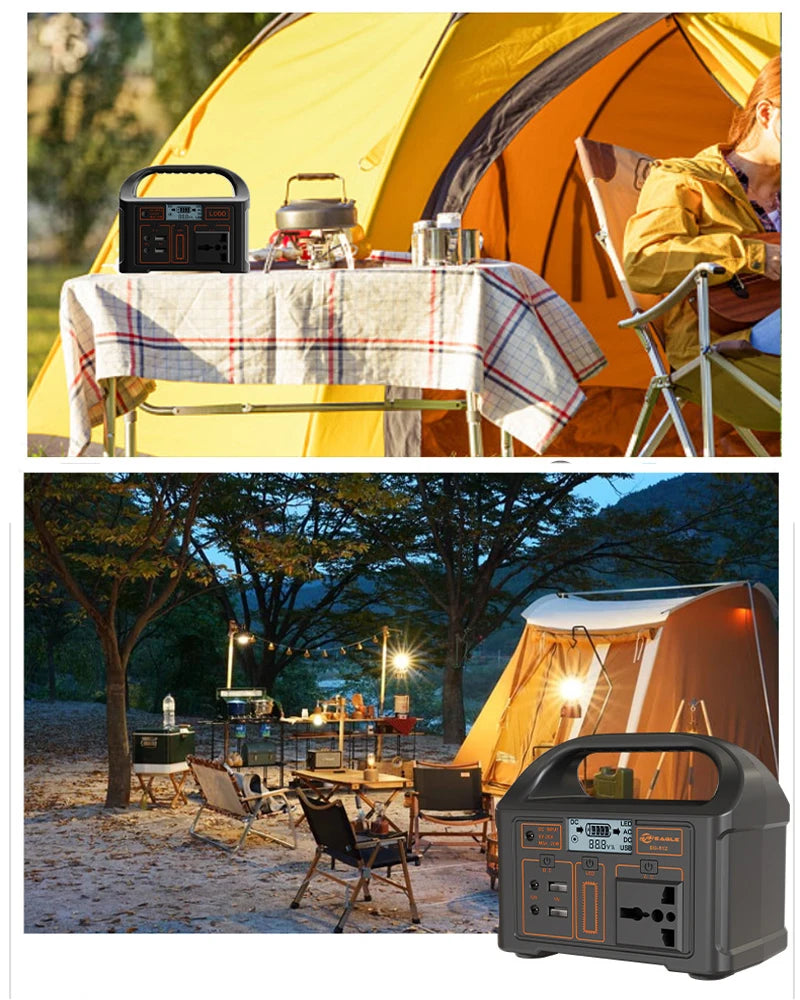 100W Solar Power Portable Station Camping Battery Generator Outdoor Lifepo4 Bank 110V 220V Supply Emergency Home Energy RV Led
