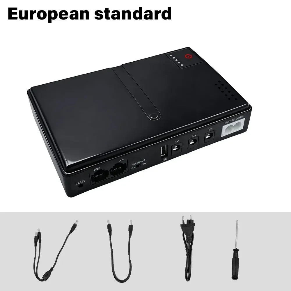 Battery Free 5V/9V/12V mini DC UPS Uninterruptible Power Supply, Suitable for Backup Power Supply of Routers/Modems/Security Cam