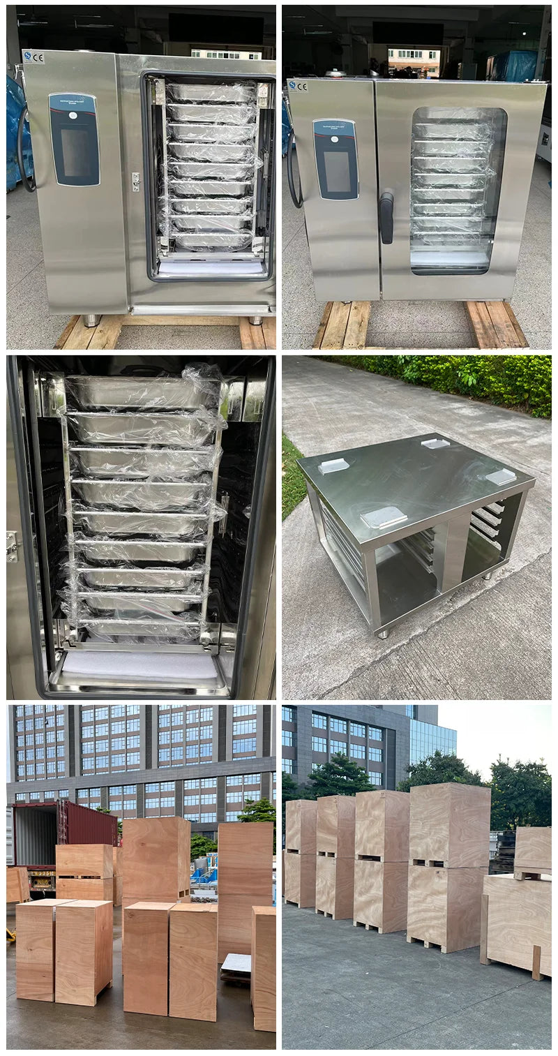 High Efficiency Customized Commercial Combi Oven Stainless Steel Electric Steaming Baking for Restaurant Hotel Kitchen