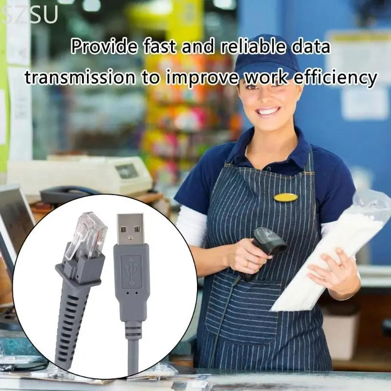 SZSU USB A to RJ45 Cable Fast and Accurate Data Collection For Datalogic CAB4120 Supporting Wide Ranging of Barcode Scanners
