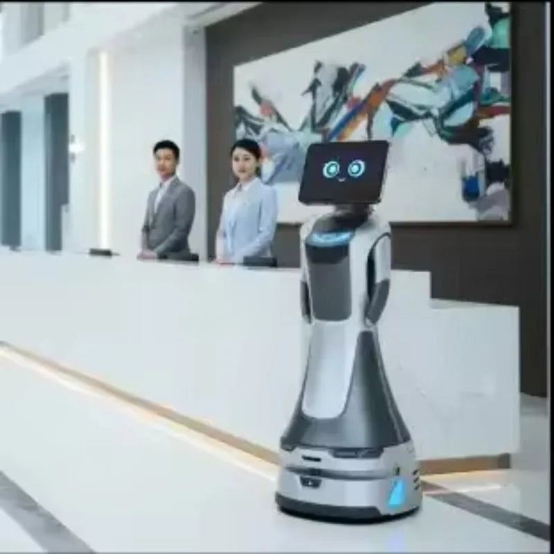 Customized Dual Screen Showroom Robot - Commercial AI Humanoid Welcome Reception Guided Tour Robot