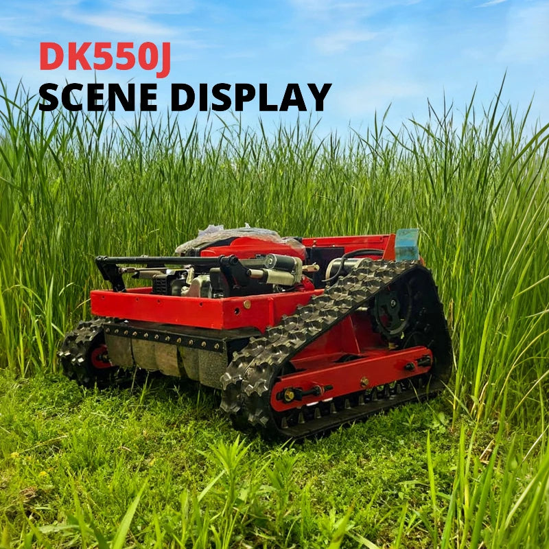 Customized High-Quality Remote-Controlled Crawler Lawn Mower Robot for Home & Farm Use, Smart Garden Mower with Durable Tracks