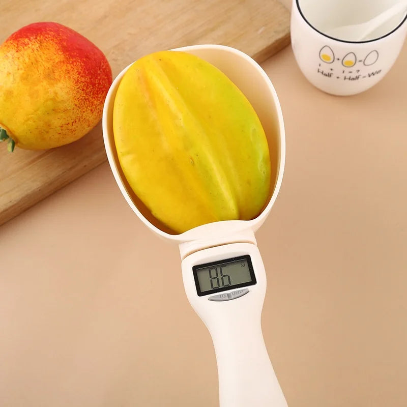 Precision Pet Food Scale: Digital LCD Kitchen Weighing Tool with Measuring Spoon - Gram/Ounce Accuracy for Portion Control