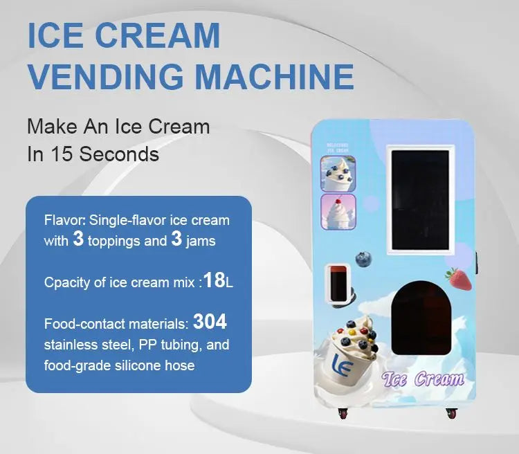 Customized Checkout Ice Cream Vending Machine Professional Commercial Use High Profit Easy Clean Reliable Quality Top Grade