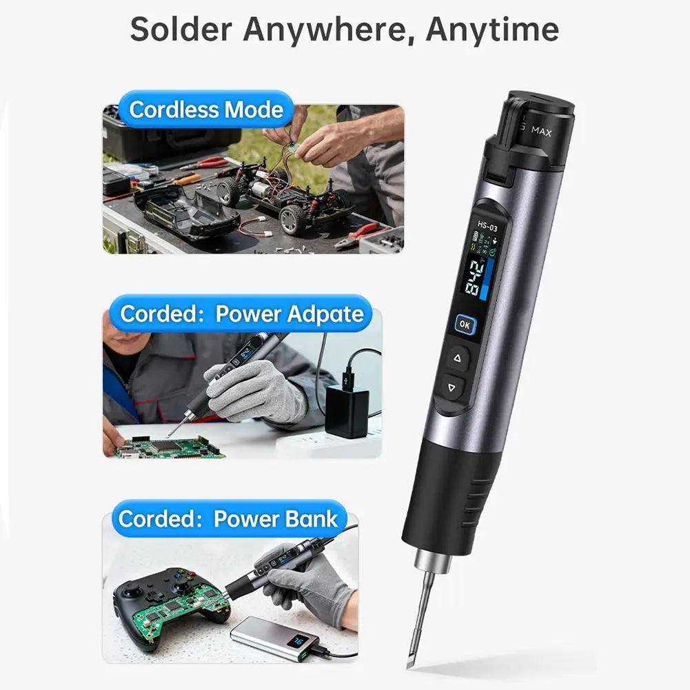For FNIRSI HS-03 Wireless Electronic Maintenance Pen  Smart Thermal Tool With Auto Sleep Rechargeable TypeC Interfac