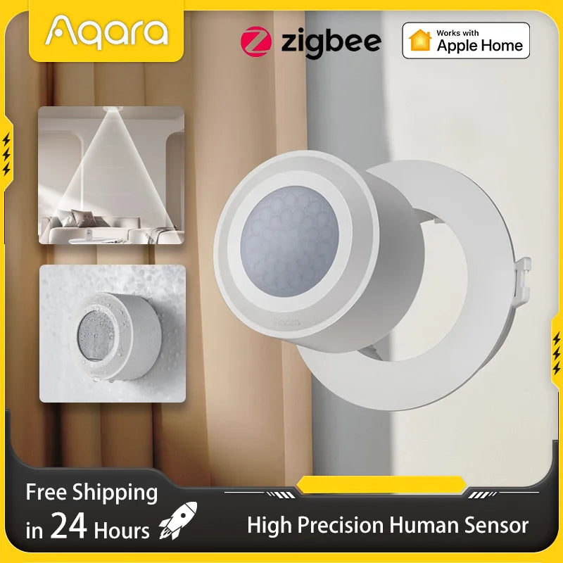 Original Aqara High Precision Human Sensor ZigBee 3.0 Body Sensor Motion Wireless Movement Connection IPX5 Waterproof for Aqara