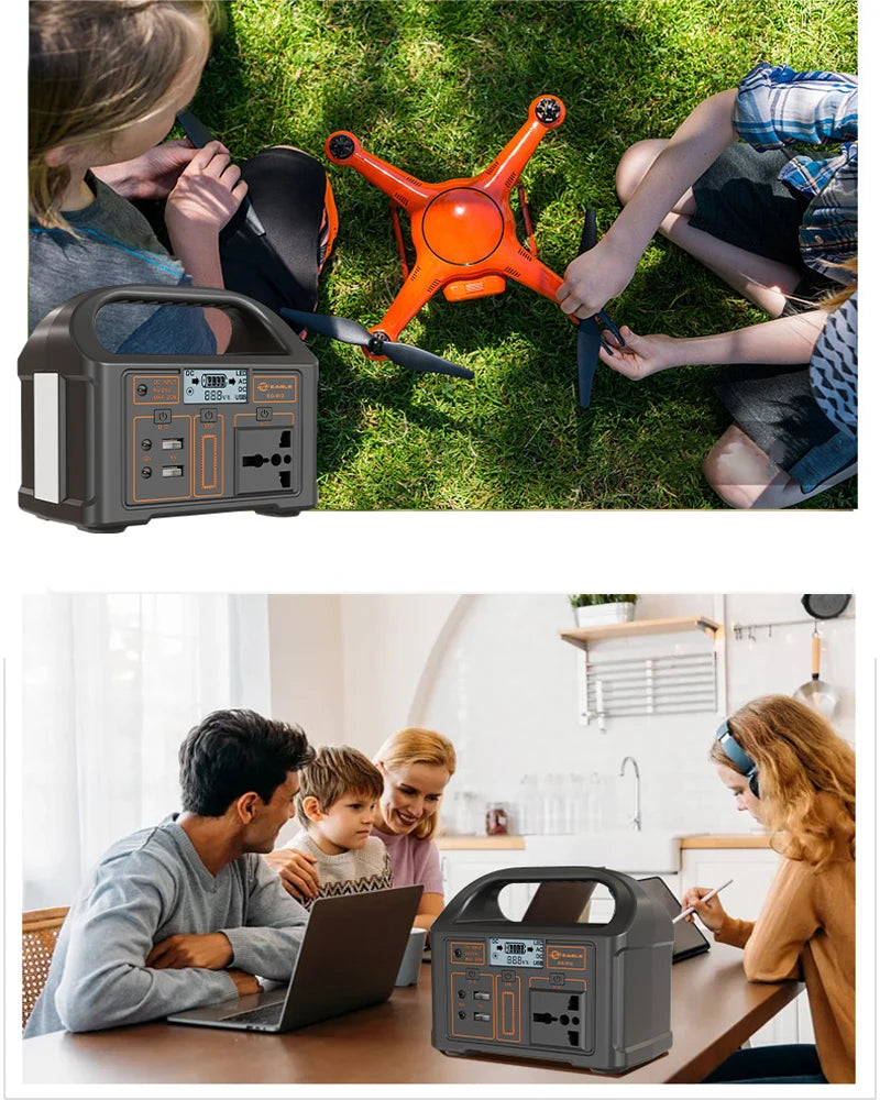 100W Solar Power Portable Station Camping Battery Generator Outdoor Lifepo4 Bank 110V 220V Supply Emergency Home Energy RV Led