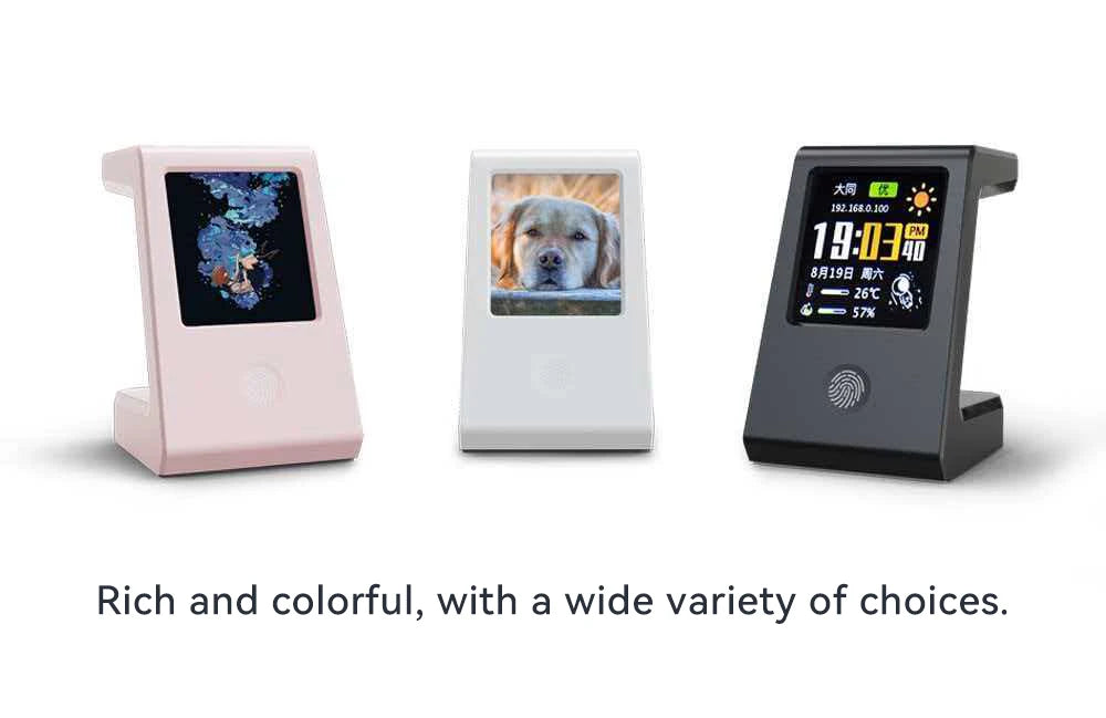 Smart WiFi weather clock, featuring wireless charging for watches, digital table clock, real-time weather display, touch control