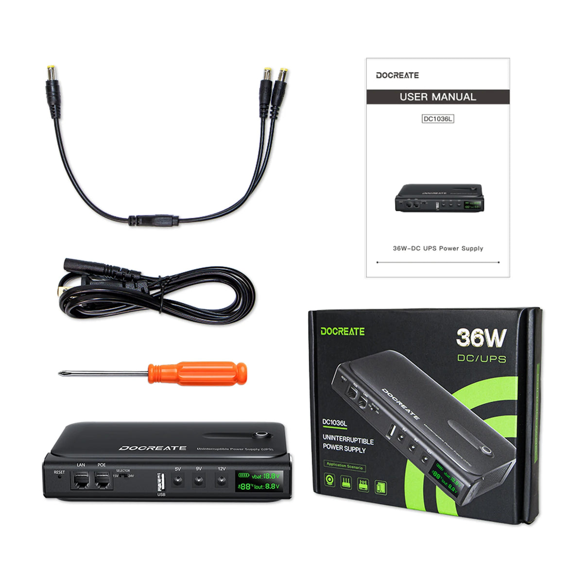 UPS Uninterruptible Power Without Battery UPS Backup Battery Power Supply Supports 5V/9V/12V for Router/Modem/ Camera