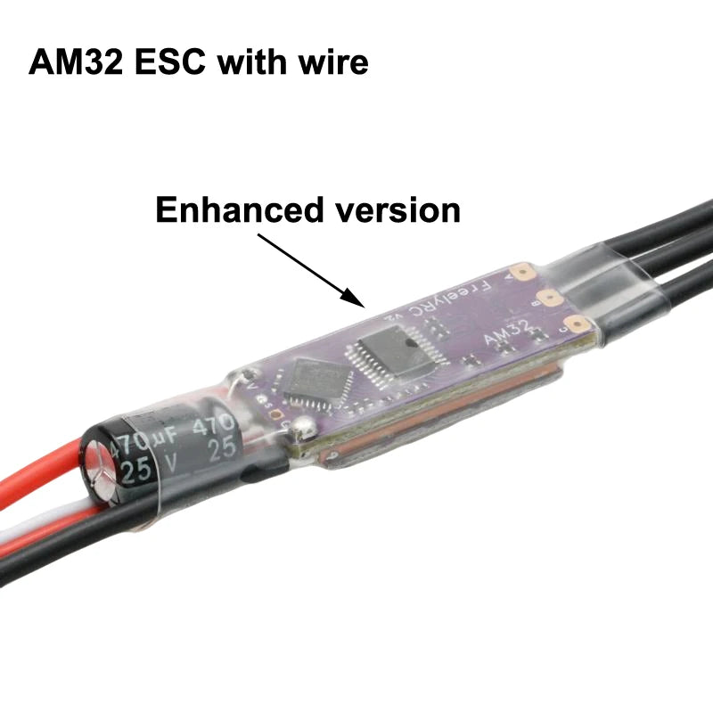 AM32 2-4S 40A ESC 32-bit Brushless Speed Controller On-board 5V2A BEC Module for Drone 1/18 1/24 SCX24 RC Crawler Car 1/16 Tank