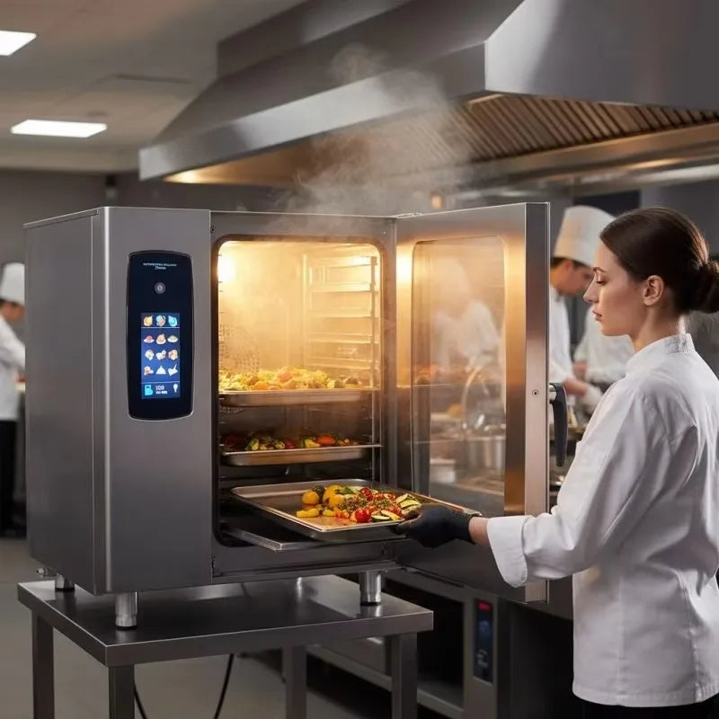 High Efficiency Customized Commercial Combi Oven Stainless Steel Electric Steaming Baking for Restaurant Hotel Kitchen