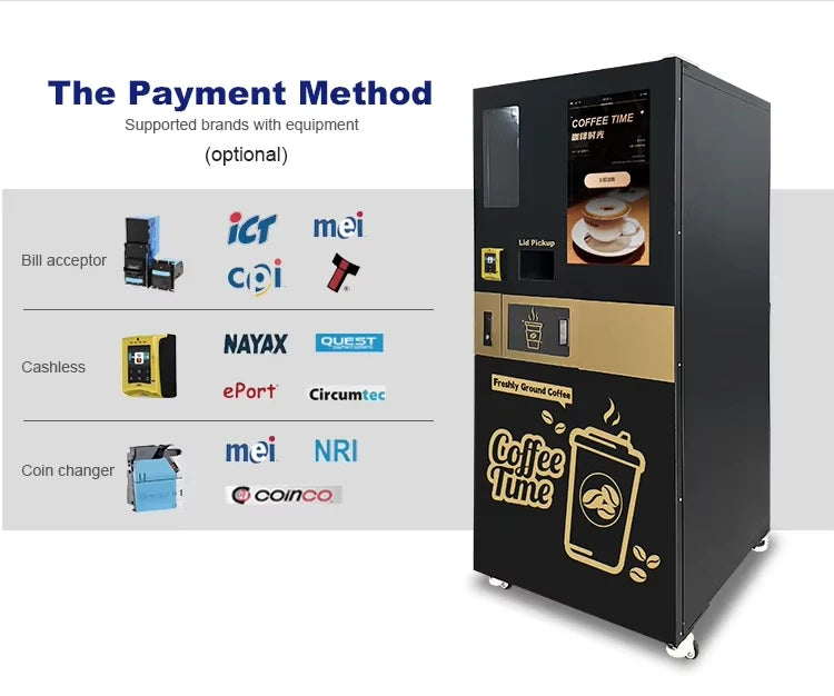 Wholesale Customized Full Automatic Smart Coffee Maker Vending Machine Commercial Operated High Efficiency