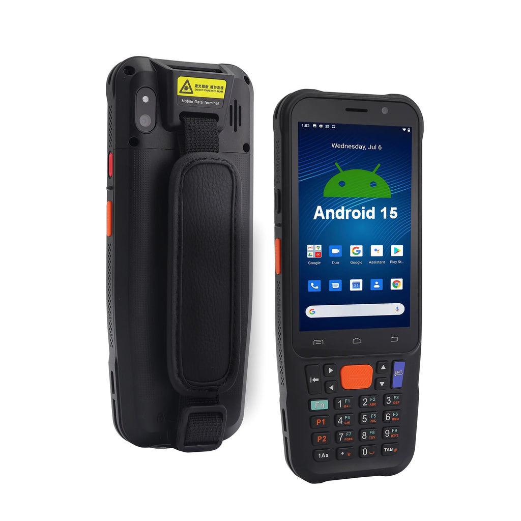 Android 15 2D Barcode Scanner MTK6769 5050mAh Battery Handheld Scanner 4GB+64GB Rugged PDA Handheld Computer 4G