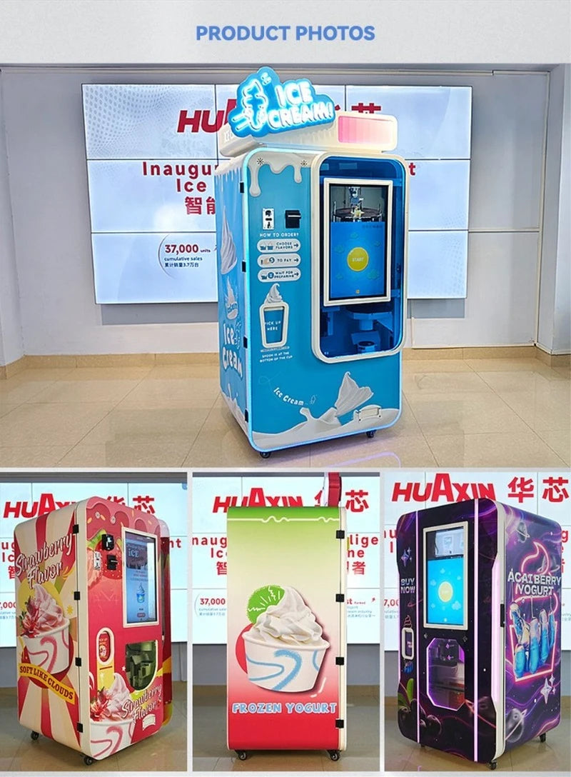 Customized Soft Ice Cream Machine for Retail Vending Projects Energy Efficient High Output Cost Effective Ideal for Business