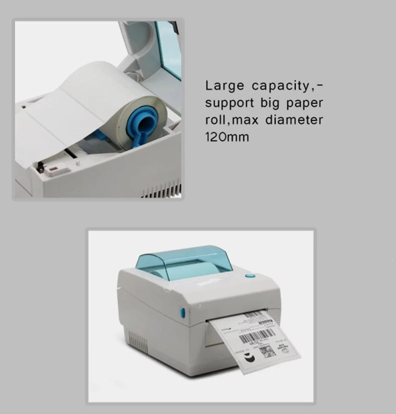 4 inch thermal label blue tooth printer support Android and iOS 110mm label barcode sticker printer CC410