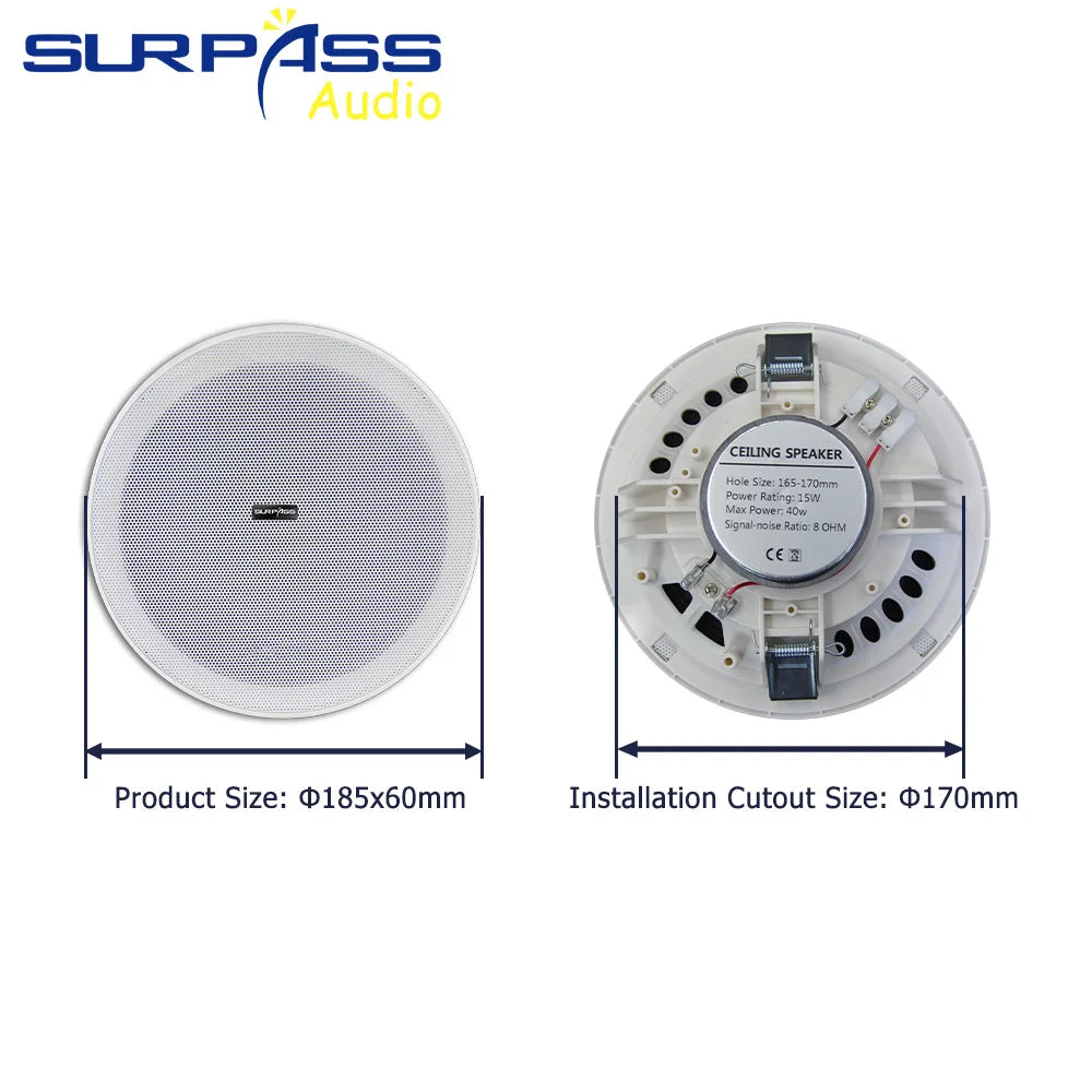 Smart Home Audio 4 Inch Key Touch Wireless Bluetooth-compatible Wall Amplifier Fm Radio with Frameless Ceiling Loudspeakers Kits