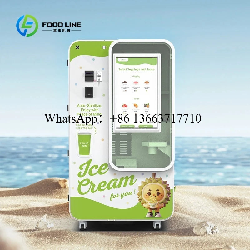 Customized Checkout Ice Cream Vending Machine Professional Commercial Use High Profit Easy Clean Reliable Quality Top Grade