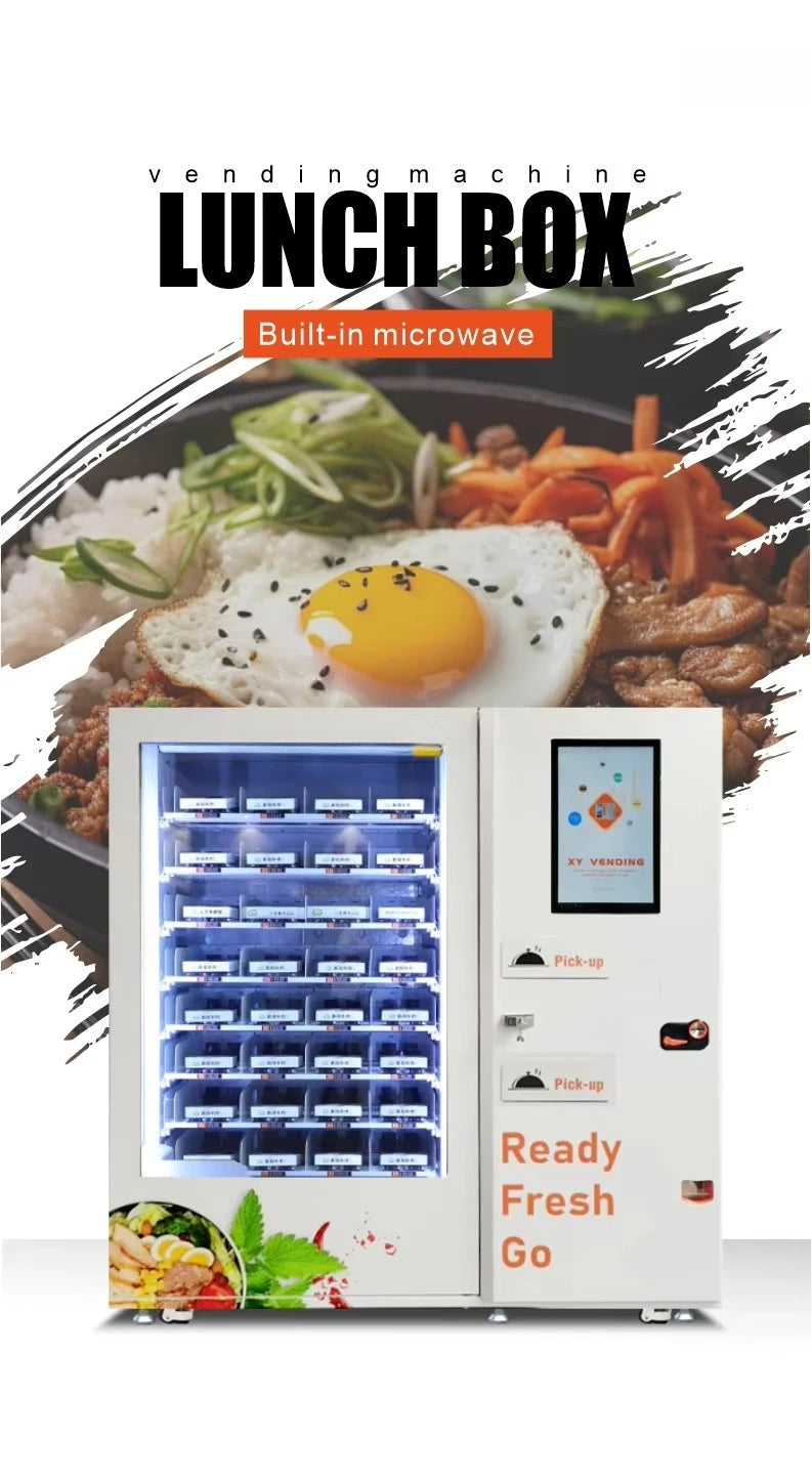Custom Commercial Hot Food Automat High Capacity Warm Meal Vendor With Energy Efficient Heating System And LED Interface