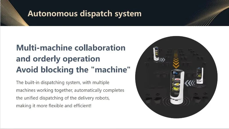 Commercial Autonomous Food Delivery Robot - Customized WiFi Intelligent Guiding Food Service Robot for Restaurant & Hotel